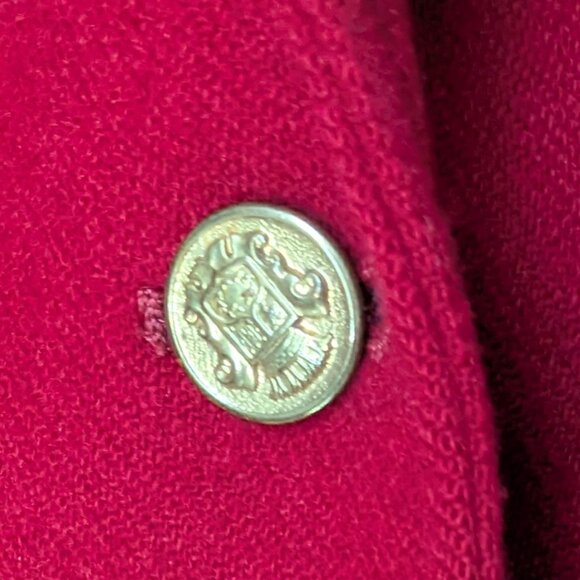 Bristol County Women's Red Blazer with Gold Buttons - Picture 2 of 11